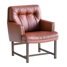 Edward wormley red armchair